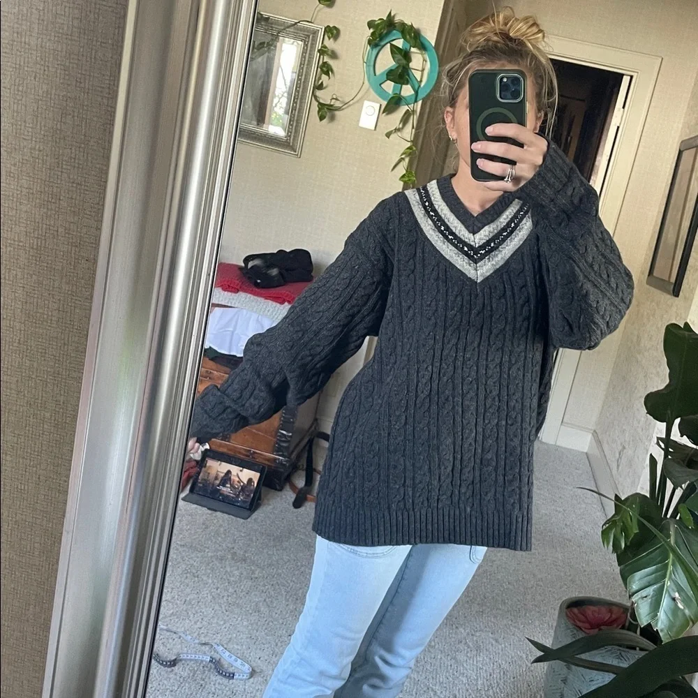 Gap Lambswool Fair Isle Pop Over Sweater
